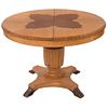 BIEDERMEIER TABLE GERMANY EARLY 20TH CENTURY Made of satin wood; semi rotating circular cover 24.4 x 34.6" (62 x 88 cm) | MESA BIEDERMEIER ALEMANIA. P