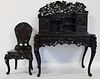 Antique Highly & Finely Carved Asian Desk and