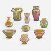 Tiffany Studios (American, active 1878-1933) Group of Nine Cabinet Vases, New York, circa 1900