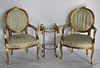 A Vintage Pair Of Louis XV Style Giltwood Chairs &