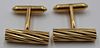 JEWELRY.  Pair of 14kt Gold Cable Twist Cufflinks.