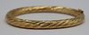 JEWELRY. Cellini 18kt Gold Hinged Bracelet.