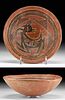 Cocle Polychrome Bowl w/ Zoomorphic Creature