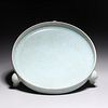 Antique Chinese Lu Wear Crackle Glazed Plate
