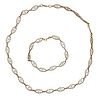 Continental Antique 18k Gold Bracelet Necklace Set