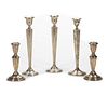 Collection of Sterling Candlesticks