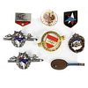 Group of Olympic and sports enamel metal badges/pins