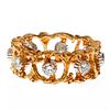 Buccellati diamond and 18k bi-color gold ring