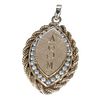 14k gold and cultured pearl locket, 1950's