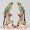 Pair of Chinese Porcelain Figures of Parrots