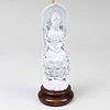 Chinese White Glazed Figure of Guanyin Mounted as a Lamp