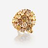 A colored diamond and eighteen karat gold ring, Julius Cohen