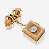 A fourteen karat gold and enamel keepsake pendant watch, Swiss