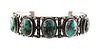 Native American Sterling Turquoise Cuff Bracelet
