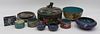 Assorted Grouping of Cloisonne Tablewares.
