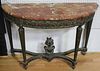 19th Century Louis XV1 Style Marbletop Console.
