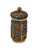 A Chinese gilt-silver and cloisonne jar