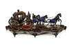 A Viennese enameled gilt-silver horse and carriage centerpiece
