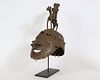 Bronze Tribal Mask with Horse and Riders
