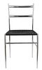 Manner of Gio Ponti Modern Chrome Accent Chair