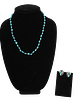 Turquoise & Sterling Silver Necklace w Earrings