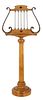 Vintage Lyre-Shaped Wood Sheet Music Stand
