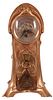 Copper-Finish Clock w Engraved Nude Woman