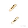 Pair of Van Cleef & Arpels 18kt Gold and Diamond Band Rings