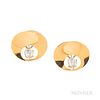 Trudel 18kt Gold and Moonstone Earclips