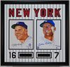 Mickey Mantle Whitey Ford Framed Autograph Group