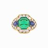 Flager Estate Emerald, Sapphire And Diamond Ring
