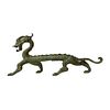 Antique Chinese Green Patina Dragon Bronze Figure