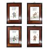4 Chinese Hand Painted Porcelain Warrior Plaques