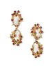 A pair of Barbara Anton baroque cultured pearls and ruby earrings