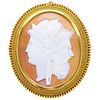 ANTIQUE CAMEO BROOCH 'HERCULES AND OMPHALE