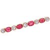 ANTIQUE RUBY AND DIAMOND BAR BROOCH