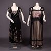 TWO SILK TULLE EVENING DRESSES, 1920s
