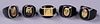 FIVE CELLULOID PRISON RINGS, AMERICA, 1930-1940s