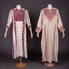 TWO HAND EMBROIDERED BEDOUIN THOUBS, PALESTINE OR SYRIA