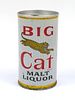 1967 Big Cat Malt  Liquor 12oz Tab Top Can T39-30, Peoria Heights, Illinois
