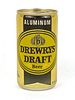 1966 Drewrys Draft Beer 12oz Tab Top Can T59-29, Evansville, Indiana