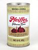 1967 Pfeiffer Famous Beer 12oz Tab Top Can T108-11.2, Evansville, Indiana
