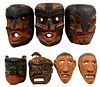 North American Indian Kwakiutl Wood Mask Assortment