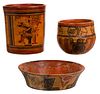 Pre-Columbian Mayan Style Copador Pottery Assortment