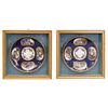 (2 Pc) Sevres Chargers In Gilded Wooden Frame