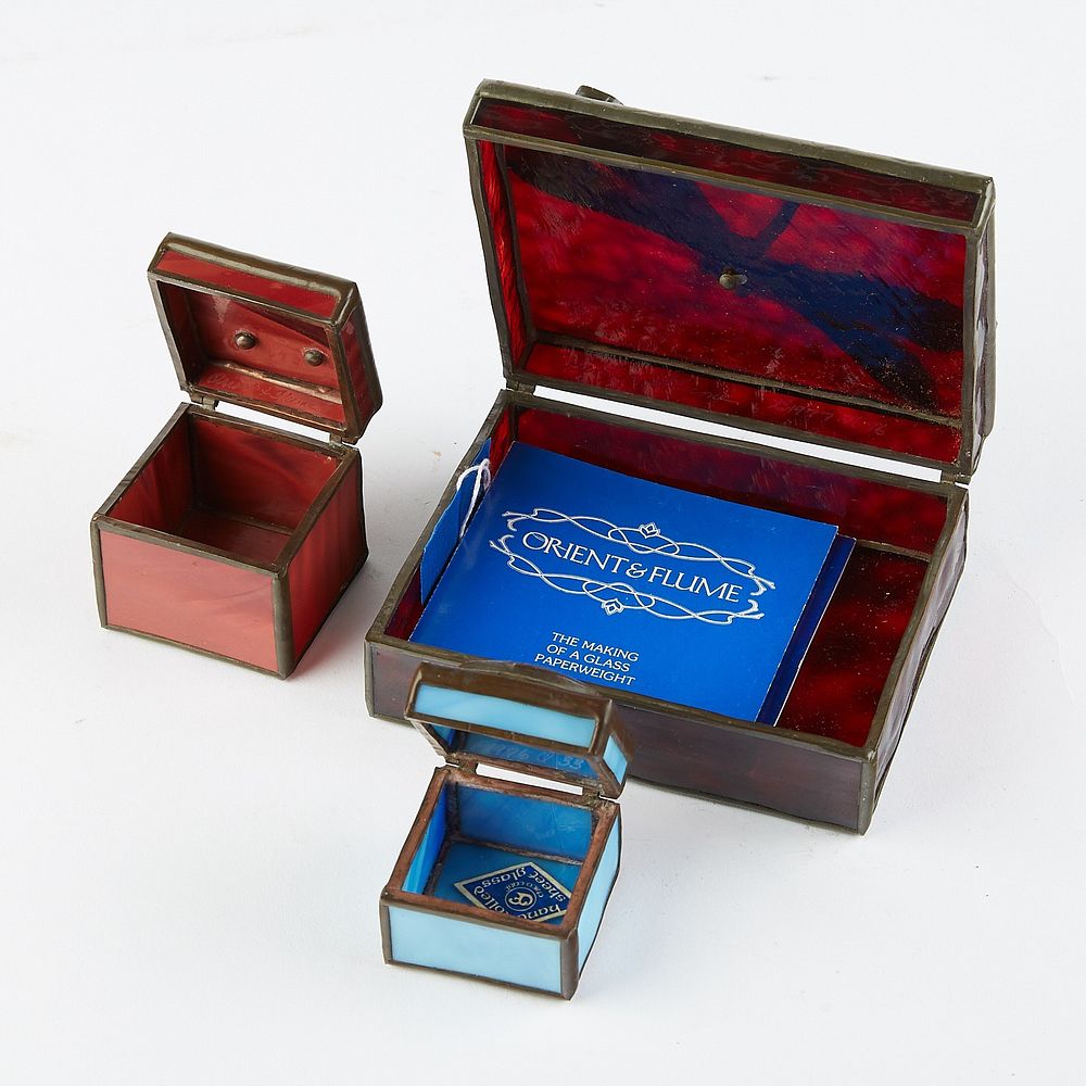 Orient & Flume: 3 Glass Boxes sold at auction on 26th January | Revere ...