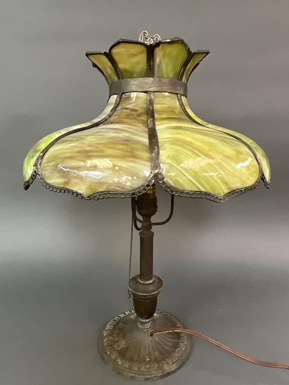 Slag Glass Table Lamp For At, Vintage Slag Table Lamp
