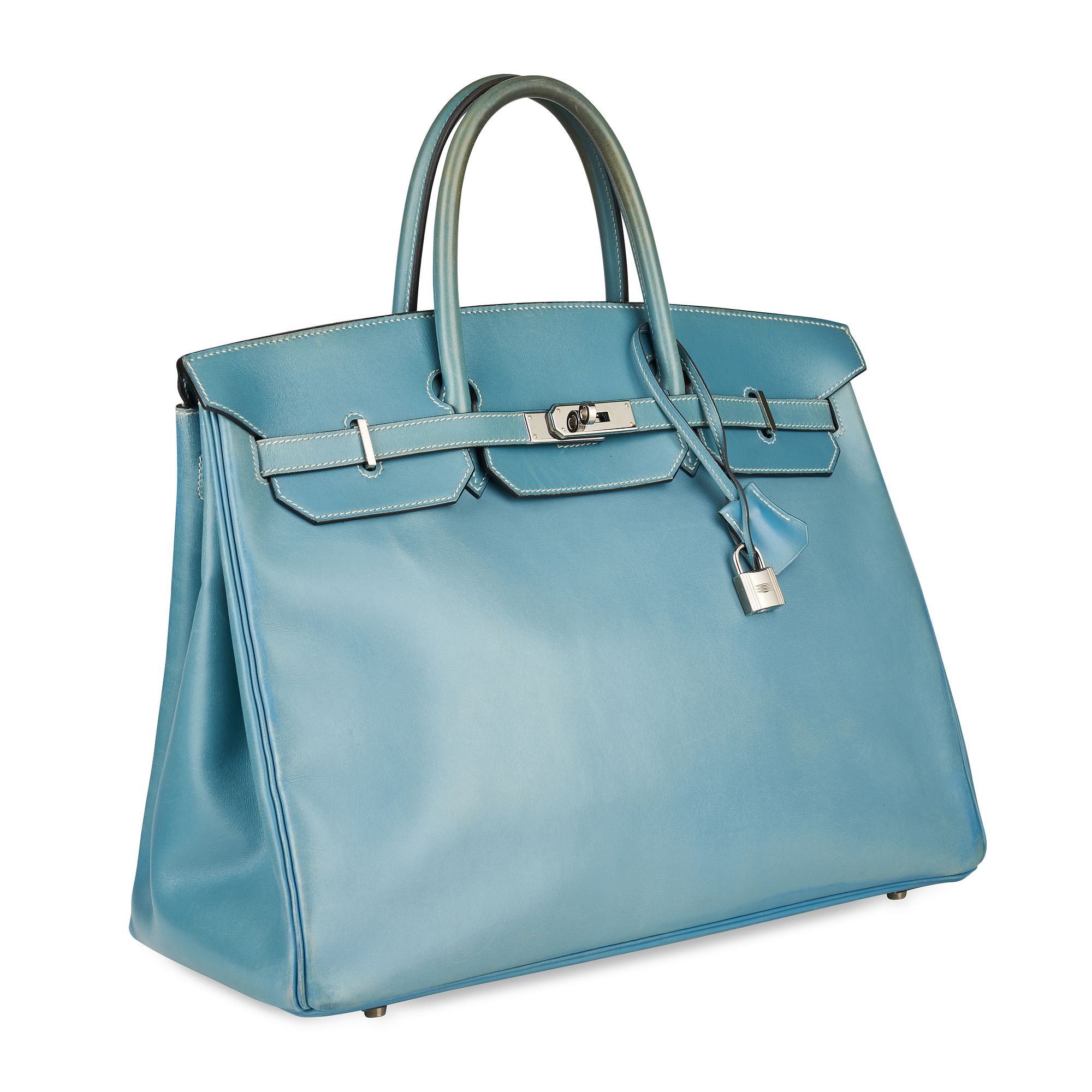 HERMES BLUE BIRKIN 40 BAG Condition grade C+.Â Produced in 2000. 40cm long,  30cm high. Top hand sold at auction on 13th June