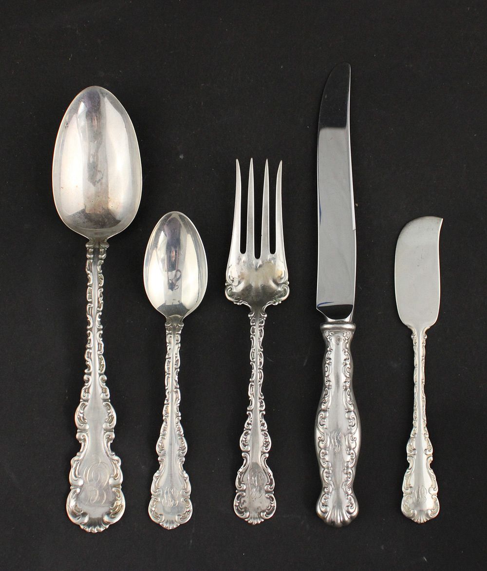 Whiting Sterling Silver Louis XV Flatware sold at auction on