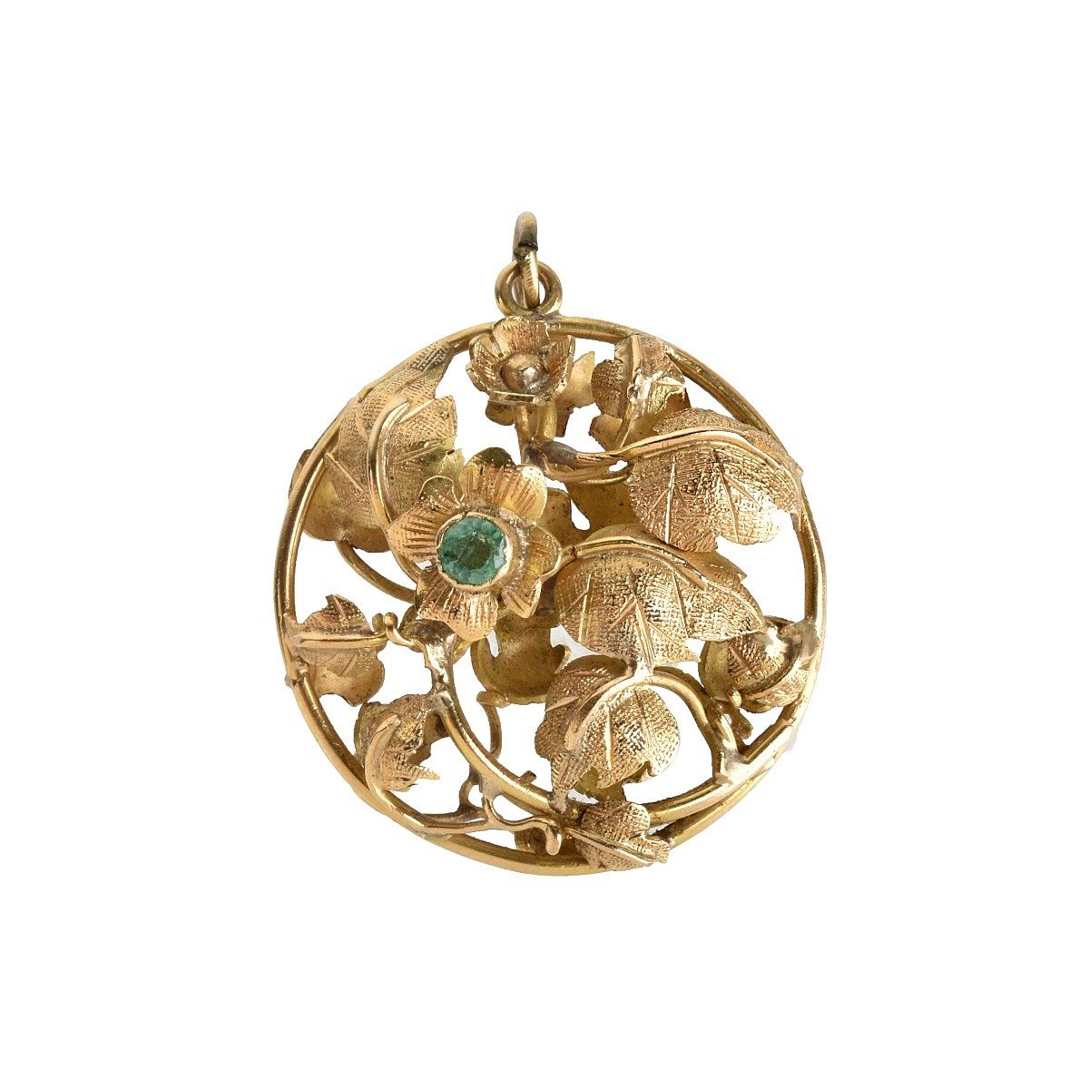 18K and Emerald Pendant sold at auction on 17th April | Bidsquare